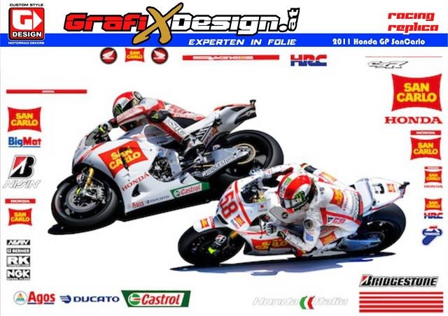 2011 Kit Honda GP Gresini San Carlo