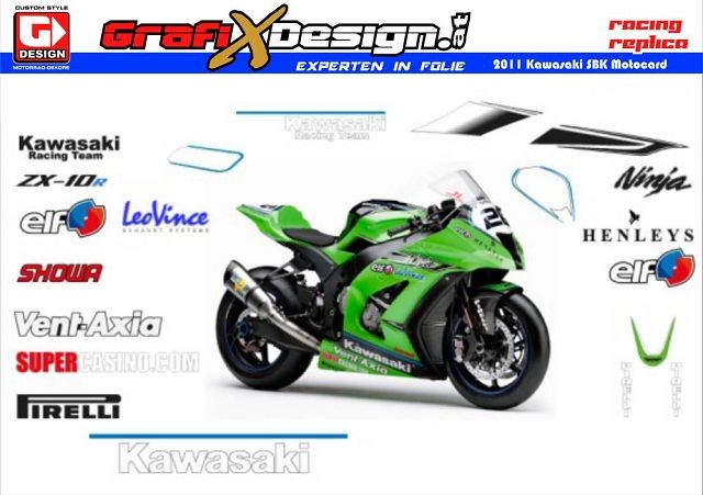 2011 Kit Kawasaki SBK Motocard