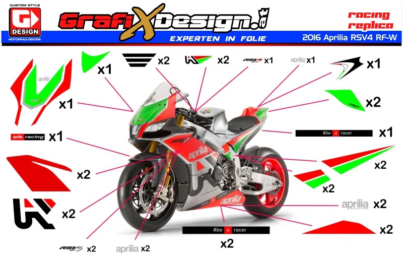 2016 Kit Aprilia SBK RSV4 RF-W